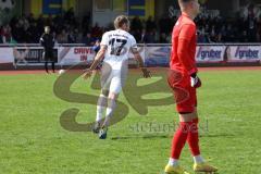 Kreisliga - Saison 2022/2023 - TSV Gaimersheim - FC Sandersdorf - Florian Ihring weiss Gaimersheim schiesst den 1:0 Führungstreffer - jubel - Marcel Zach Torwart Sandersdorf - Foto: Meyer Jürgen