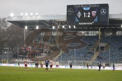 3. Liga - Saison 2025/26 - Waldhof Mannheim  -  FC Ingolstadt 04 -  mitgereiste Fans - Anzeigetafel - XXXXX - Foto: Meyer Jürgen