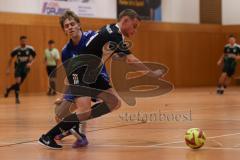 Hallenturnier Gaimersheim - Saison 2025/26 - TSV Gaimersheim - DJK Ingolstadt - Quendrin Hoti schwarz Gaimersheim - Fabio Schwarzl blau DJK - Foto: Meyer Jürgen