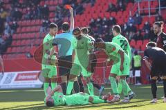 2.BL; FC Ingolstadt 04 - SV Sandhausen; rote Karte für Hans Nunoo Sarpei (18 FCI) Foul an Bachmann Janik (26 SVS)