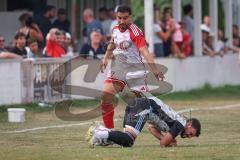 Kreisliga- Saison Saison 2026/27 -  SV Türkisch Ingolstadt - TSV Ober./Unterhaunstadt - Akif Abasikeles weiss Türkisch - Baran Cakir grau Ober./Unterh.stadt  - Foto: Meyer Jürgen
