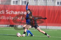 ***2. Bundesliga Frauen - Saison 2025/26 - FC Ingolstadt 04 Frauen - SV Meppen - Hagg Sarah blau Meppen  - Emma Kusch (Nr.9 - FC Ingolstadt Frauen I) - Foto: Meyer Jürgen