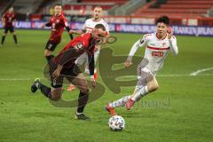 3. Liga - FC Ingolstadt 04 - Türkgücü München - Filip Bilbija (35, FCI) Park Yi-Young (2 Türkgücü)