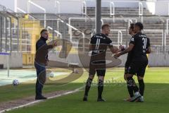 Toto Pokal - TSV 1860 München - FC Ingolstadt 04 - Tor Jubel, Maximilian Beister (11, FCI) Justin Butler (31, FCI) Marcel Gaus (19, FCI) Cheftrainer Tomas Oral (FCI)