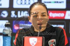 3. Liga; FC Ingolstadt 04 - TSV Havelse; Interview Pressekonferenz Cheftrainerin Sabrina Wittmann (FCI)