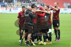 3.Liga - Saison 2022/2023 - FC Ingolstadt 04 -  - SV Waldhof-Mannheim - Tobias Bech (Nr.11 - FCI) trifft zum 1:0 Führungstreffer - Jubel - Foto: Meyer Jürgen