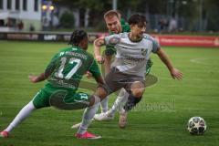 Landesliga - Saison 2026/27 - SV Manching - SC Cosmos Aystetten - Öxler Romeo (Nr.17 - SV Manching) - Hanrieder Elija weis Aystetten - Foto: Meyer Jürgen