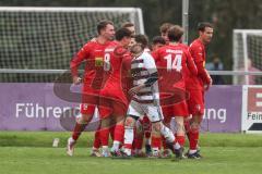 Kreisliga - Saison 2025/26- TSV Kösching - SV Kasing - Der 1:1 Ausgleichstreffer durch Johannes Tannwitz rot Kösching - jubel -  - Foto: Meyer Jürgen