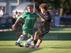 * Testspiel - Saison 2026/27 - FC Gerolfing - SV Manching-  - Lukas Achhammer (Nr.9 - FC Gerolfing) - Timo Jung (Nr.21 - SV Manching) - Foto: Meyer Jürgen