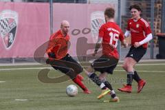 AUDI - Schanzer Amateur Cup 2023 - Finale - TSV Hohenwart - FC Mindelstetten - 5:3 - Der 1:0 Führungstreffer durch Leon Sedlmair rot Hohenwart - jubel -  Fabian Sangl Torwart Mindelstetten -  Foto: Meyer Jürgen