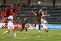 3. Liga - Saison 2025/26 - VFB Stuttgart II - FC Ingolstadt 04  - Mads Borchers (Nr.9 - FC Ingolstadt 04) - Thomas Kastanaras (Nr.9 - VFB Stuttgart II) - Foto: Meyer Jürgen