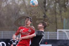 B-Junioren - Bayernliga -  Fc Ingolstadt 04 - TSG 1860 Rosenheim - Sinani Engjell schwarz FCI - Elghatous Audai rot Rosenheim -  Foto: Meyer Jürgen