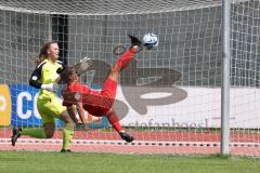 DFB - Pokal Frauen 1. Runde - Saison 2023/2024 - FC Ingolstadt 04 - FC Carl Zeiss Jena - Torwart Anna-Lena  Daum (Nr.22 - FCI Frauen) - Samantha Stiglmeier (Nr.12 - FCI Frauen) rettet auf der Linie - Foto: Meyer Jürgen