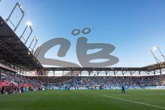 3. Liga; FC Ingolstadt 04 - TSV 1860 München; fast ausverkauft Audi Sportpark Fan Fankurve Banner Fahnen Spruchband Sieg Derby