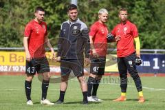 Testspiel; 3. Liga; TSV Berching - FC Ingolstadt 04; vor dem Spiel Felix Keidel (43, FCI) Co-Trainer Julian Kolbeck (FCI) Thomas Rausch (45, FCI) Torwart Enrique Bösl (FCI)