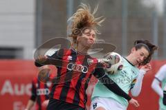 2. Bundesliga Frauen - Saison 2025/26 - FC Ingolstadt 04 Frauen - SG Andernach - Kossmann Lisa grün Andernach  - Leonie Haberäcker (Nr.27 - FC Ingolstadt Frauen I) - Foto: Meyer Jürgen