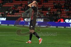 3. Liga - Saison 2023/24 - FC Ingolstadt 04 - Waldhof Mannheim - Benjamin Kanuric (Nr.8 - FCI) enttäuscht - XXXXX - Foto: Meyer Jürgen