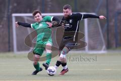 Kreisliga - Saison 2023/24 - FC Fatih Ingolstadt - SV Denkendorf - Roin Koblianidze schwarz Fatih - Marius Heß grün Denkendorf - Foto: Meyer Jürgen