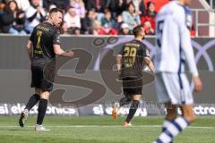 3. Liga; FC Ingolstadt 04 - MSV Duisburg; Tor Jubel Treffer 1:0 Jannik Mause (7, FCI)