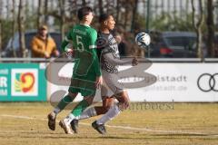 Bezirksliga - Saison 2024/25 - FC Gerolfing - FC Fatih Ingolstadt - Oliver Stanisavovski (Nr.5 - FC Gerolfing) - David Meier (Nr.14 - FC Fatih) - Foto: Meyer Jürgen
