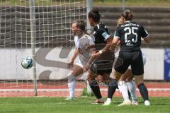 2. Bundesliga Frauen - Saison 2023/24 - FC Ingolstadt 04 Frauen - Turbine Potsdam - Der 1:0 Führungstreffer durch Samantha Stiglmaier (Nr.27 - FCI) - jubel - tor -  Lüscher Flavia #27 weiss Potsdam - XXXXX - Foto: Meyer Jürgen