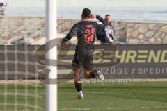 3. Liga - Saison 2025/26 - Hansa Rostock - FC Ingolstadt 04  - Der0:1Treffer durch Marcel Costly (Nr.22 - FCI) - jubel-  -- Foto: Meyer Jürgen