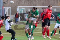 2024_2_17 - Saison 2023/24 - AUDI-Schanzer Amateur Cup - FC Gerolfing - TV 1861 Ingolstadt - Halbfinale 2 -  Der 0:2 Führungstreffer durch - Niklas Nissl grün Gerolfing - jubel - Mehmet Yavuz #77 1861 Ing. - Armin Dacic Torwart 1861 Ing. - Foto: Meyer Jür