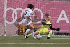 2. Fußball-Liga - Frauen - Saison 2022/2023 - FC Ingolstadt 04 -  SG 99 Andernach - Der 0:2 Führungstreffer durch Kossmann Lisa #6 Andernach - jubel - Torwart Anna-Lena  Daum (Nr.22 - FCI Frauen) - Foto: Meyer Jürgen