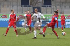 2.BL; 1. FC Heidenheim - FC Ingolstadt 04; Zweikampf Kampf um den Ball Marcel Gaus (19, FCI) Theuerkauf Norman (30, FCH)