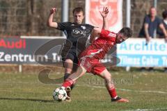 Kreisklasse - Saison 2024/25- Türkisch SV Ingolstadt - TSV Gaimersheim II - Daniel Marxreiter schwarz Gaimersheim - Josip Kujundzic rot Türkisch - Foto: Meyer Jürgen