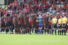 3. Liga - Saison 2025/26 - Energie Cottbus - FC Ingolstadt 04  - Die Spieler gehen auf das Spielfeld - XXXXX - Foto: Meyer Jürgen