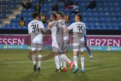 3. Liga - KFC Uerdingen 05 - FC Ingolstadt 04 - Elfmeter Tor Jubel 0:2, Stefan Kutschke (30, FCI), Fatih Kaya (9, FCI) Filip Bilbija (35, FCI) Merlin Röhl (34, FCI)