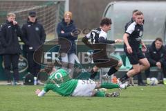 Bezirksliga - Saison 2024/25 - FC Gerolfing - VFB Eichstätt II - David Simm grün Gerolfing - Samuel Schmid schwarz Eichstätt - Foto: Meyer Jürgen