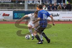 Kreisliga - Saison 2022/2023 - TSV Gaimersheim - FC Sandersdorf - Manuel Bittlmayer weiss Gaimersheim - Christian Winkler blau Sandersdorf - Foto: Meyer Jürgen