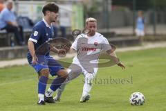 Kreisklasse - Saison 2023/2024 - TSV Großmehring - SV Buxheim - Fabio Münzhuber blau Großmehring - Josef Meier weiss Buxheim - Foto: Meyer Jürgen