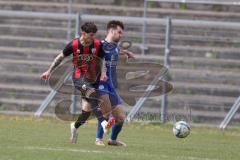 Bayernliga Nord - Saison 2024/25 - FC Ingolstadt 04 II - Würzburger FV 04 - Luka Klanac (Nr.9 - FCI U21) - Lotzgen Moritz blau Würzburg - Foto: Meyer Jürgen