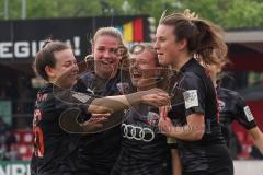2. Frauen-Bundesliga - Saison 2021/2022 - FC Ingolstadt 04 - MSV Duisburg - Der 1:0 Führungstreffer durch Reischmann Stefanie (#21 FCI) - jubel - Foto: Meyer Jürgen