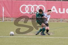 Audi Schanzer Amateur Cup 2022 -  Halbfinale 1 - SV Denkendorf - TSV Hohenwart - Marius Heß grün Denkendorf - Michael Kriegl weiss Hohenwart - Foto: Jürgen Meyer