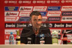 3.Liga - Saison 2023/2024 - SC Freiburg II - FC Ingolstadt 04 - Cheftrainer Michael Köllner (FCI) bei der PK nach dem Spiel -  Foto: Meyer Jürgen