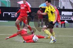 Bayernliga Süd - Saison 2022/2023 - FC Ingolstadt 04 - SV Kirchanschöring - Mario Götzendorfer (Nr.23 - FCI II) - Lobendank David gelb Kirchanschöring - - Foto: Meyer Jürgen