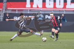 3. Liga; FC Ingolstadt 04 - SV Sandhausen; Simon Lorenz (32, FCI) Kopfverletzung Stolze Sebastian (36 SVS)