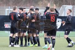 Bayernliga Süd - Saison 2021/2022 - FC Ingolstadt 04 II -  SpVgg Unterhaching - Der 3:1 Führungstreffer durch Fabian Cavadias #5 FCI - jubel - Foto: Meyer Jürgen