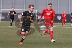 Bayernliga Nord - Saison 2023/24 - FC Ingolstadt 04 II - SpVgg Hankofen-Hailing - Riedl Fabion rot FCI - Wagner Brian schwarz Hankofen - Foto: Meyer Jürgen