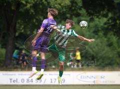 Landesliga - Freundschaftsspiel - Saison 2026/27 - SV Manching - TSV Karteth-Lappersdorf - Kevin Csatari (Nr.15 - SV Manching) - Kerler Jonas lila Kareth - Lappersdorf  - Foto: Meyer Jürgen