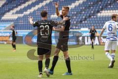 3. Liga - MSV Duisburg - FC Ingolstadt 04 - Tor Jubel 1:5 Filip Bilbija (35, FCI) Robin Krauße (23, FCI)