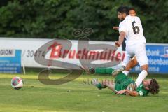 Freundschaftsspiel - Saison 2023/2024 - SV Manching - AL Jazira - Selim Akdeniz (Nr.14 - SV Manching) - Mohammed Omar Alattas weiss AL Jazira - Foto: Meyer Jürgen