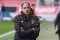 3. Liga; FC Ingolstadt 04 - FC Viktoria Köln; vor dem Spiel Cheftrainerin Sabrina Wittmann (FCI)