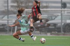 2. Bundesliga Frauen - Saison 2025/26 - FC Ingolstadt 04 Frauen - FFC Turbine Potsdam - Annika Kömm (Nr.25 - FC Ingolstadt Frauen I) - Bernhardt Emilie weiss Potsdam - Foto: Meyer Jürgen