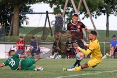 Testspiel - 2. Bundesliga - VfB Eichstätt - FC Ingolstadt 04 - Filip Bilbija (35, FCI) Torwart Felix Junghan (Nr.1 - VfB)