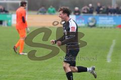 Bezirksliga - Saison 2024/25 - FC Gerolfing - VFB Eichstätt II - Der 0:1 Führungstreffer durch Samuel Schmid schwarz Eichstätt - jubel -  - XXXXX - Foto: Meyer Jürgen